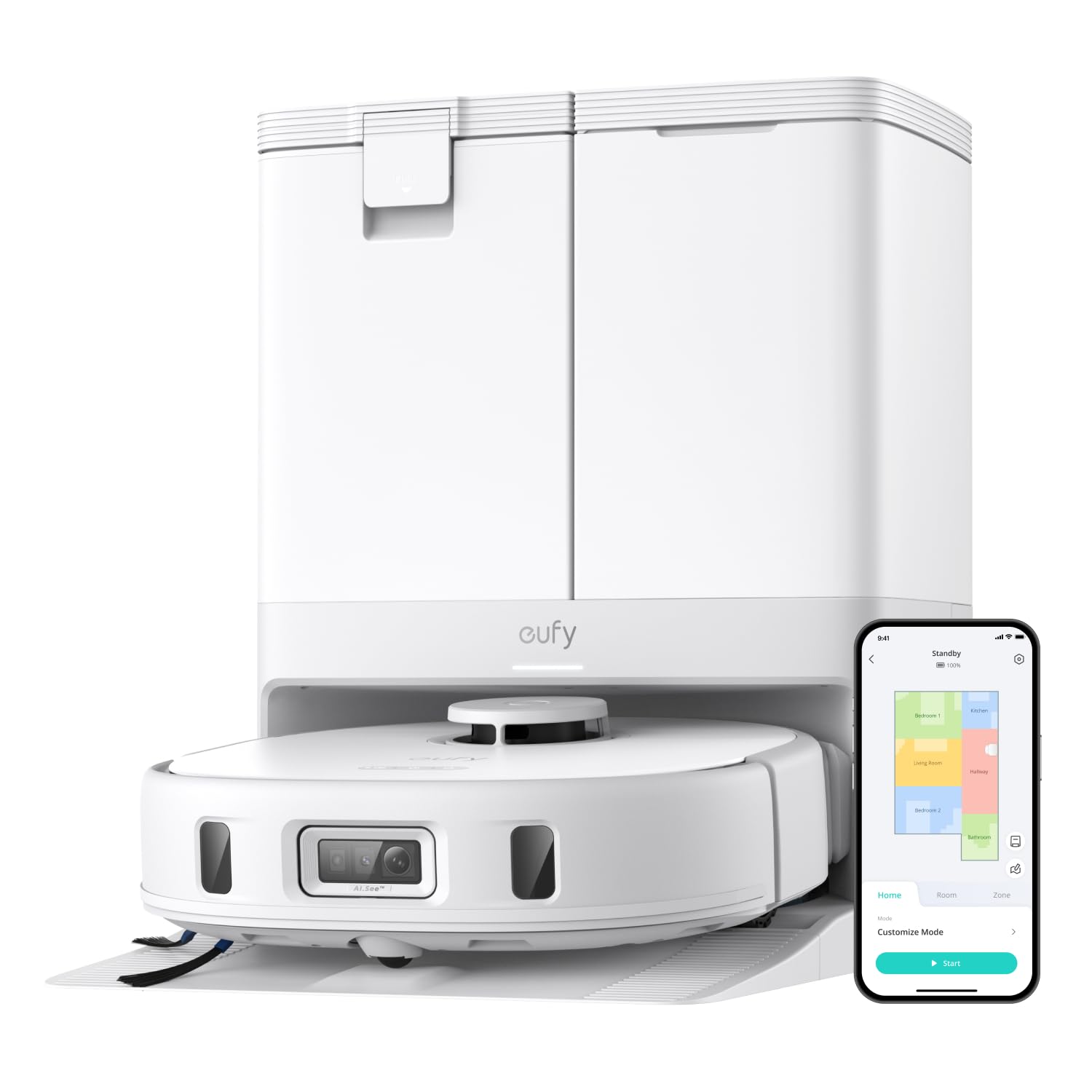 eufy X10 Pro Omni Robot Vacuum with Mop, 8000Pa, Auto-Lift Mops, AI Obstacle Avoidance - Image 10