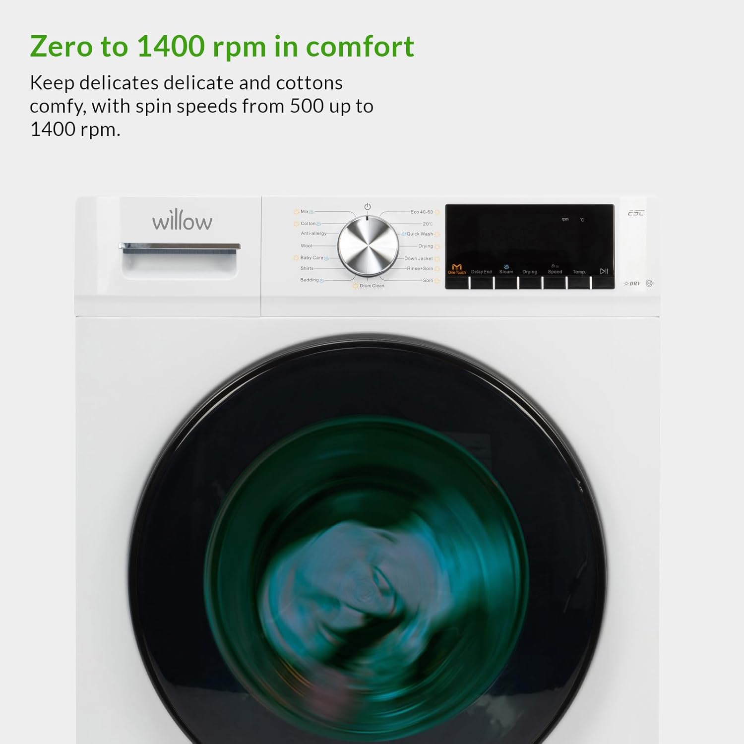 WWD8514WH 8kg 1400 Spin Washer Dryer with BLDC Inverter Motor - Image 5
