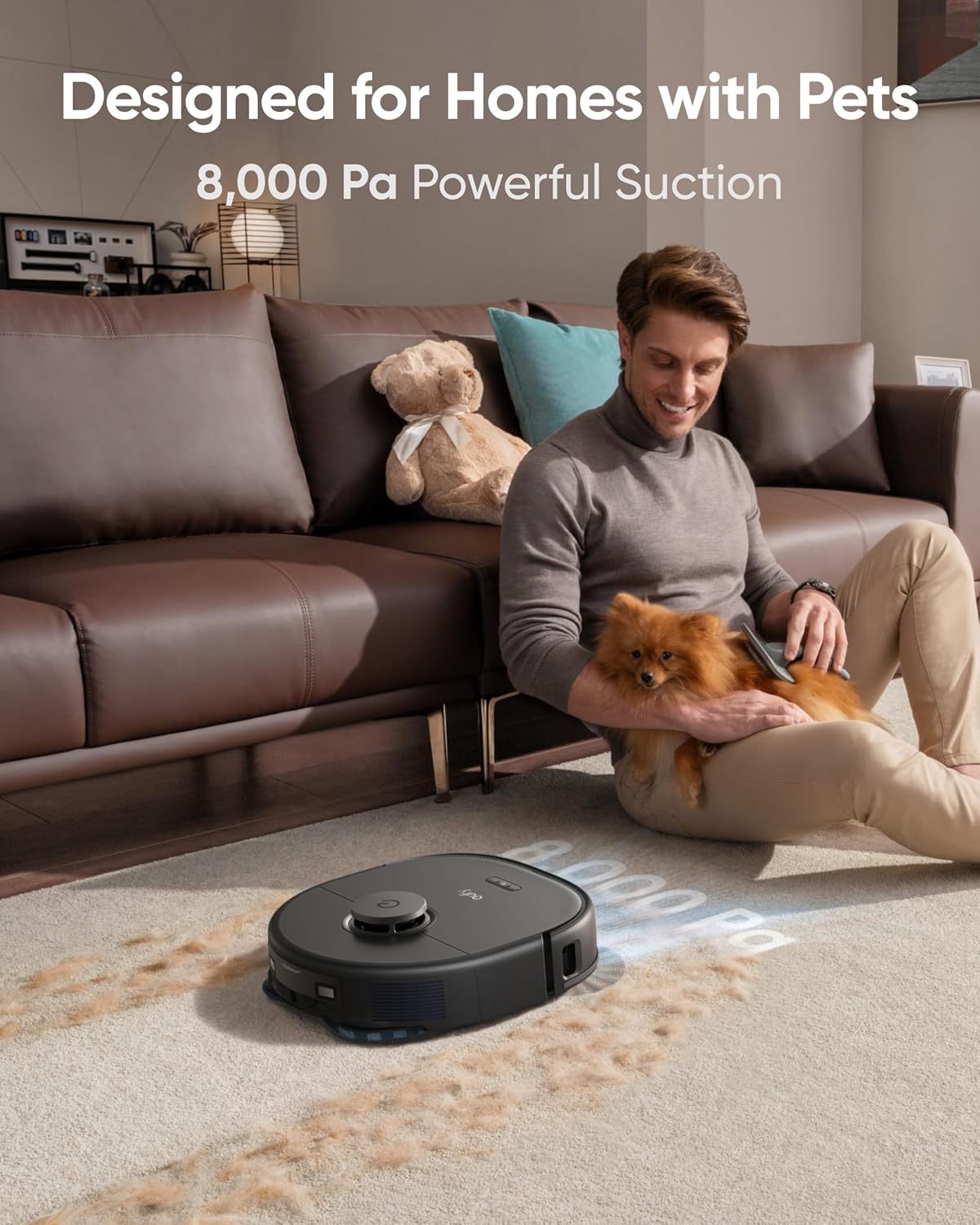 eufy X10 Pro Omni Robot Vacuum with Mop, 8000Pa, Auto-Lift Mops, AI Obstacle Avoidance - Image 5