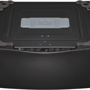 LG – SideKick 1.0 Cu. Ft. High-Efficiency Smart Top Load Pedestal Washer with 3-Motion Technology – Black steel